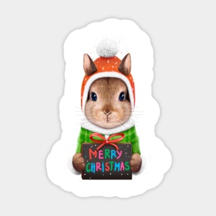 Christmas rabbit Sticker